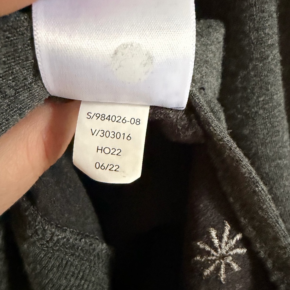 Athleta Charcoal Gray Heather Soft Coaster Luxe V-Neck Sweater size Small EUC - Picture 10 of 10